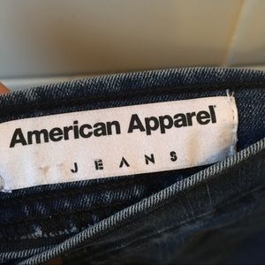 Small dark blue high waisted American apparel jean